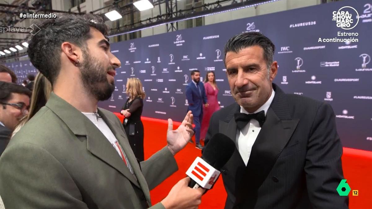 Figo se reconcilia con 'El Intermedio' tras decir que no lo veía por ser "muy rojos": "Vi vuestro aniversario"