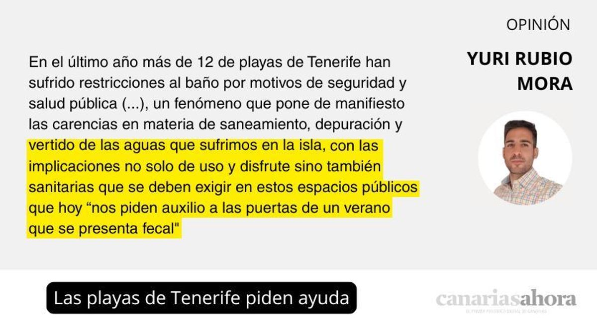 Las playas de Tenerife piden ayuda