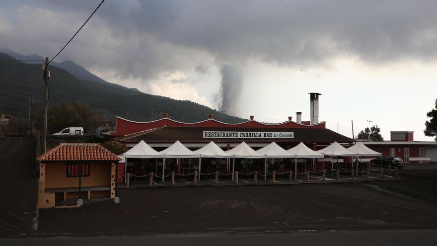 El volcán desde el restaurante La Cascada. / FOTO: ALEJANDRO RAMOS
