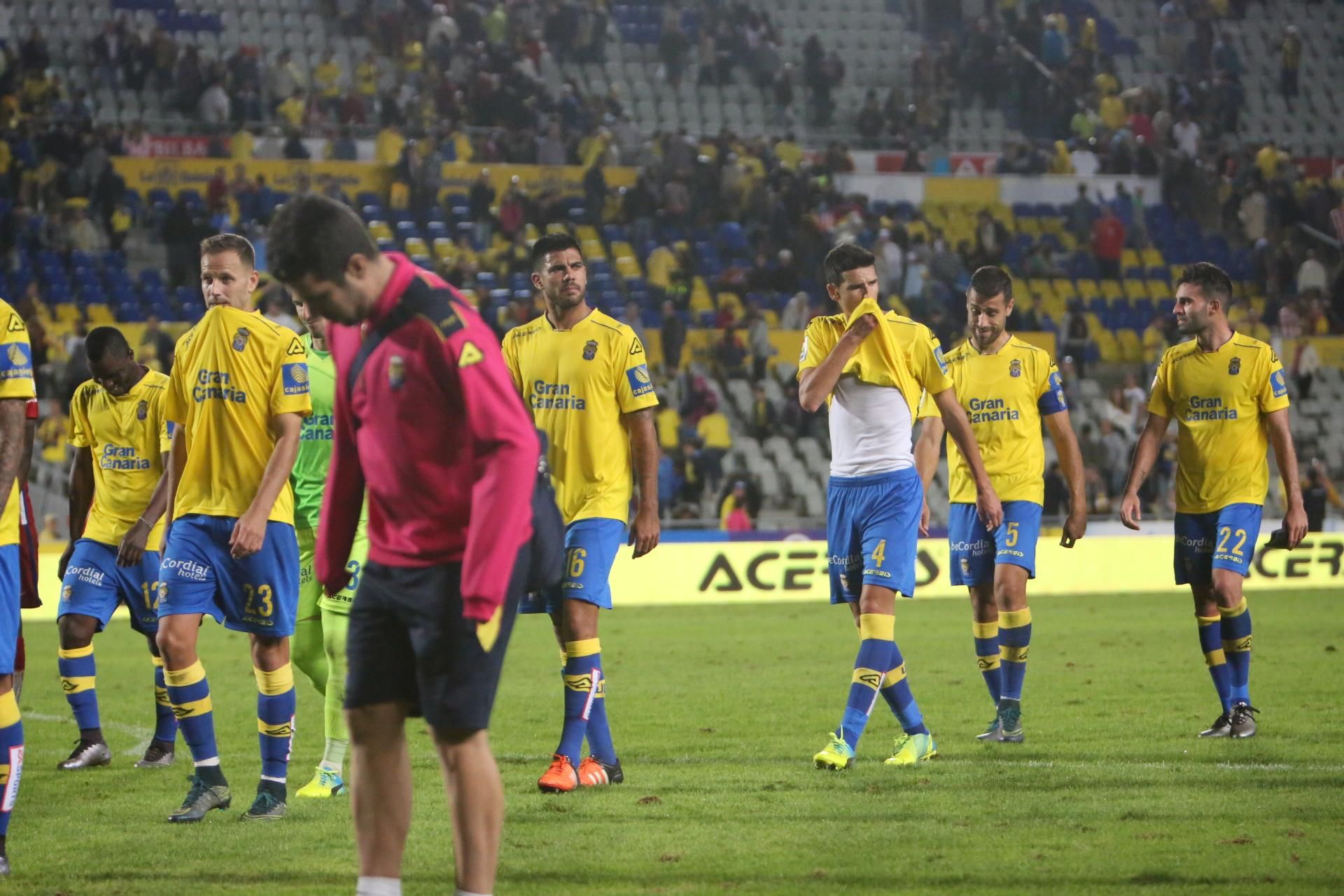 Partido entre la UD Las Palmas y Atlético de Madrid en el Estadio de Gran Canaria.