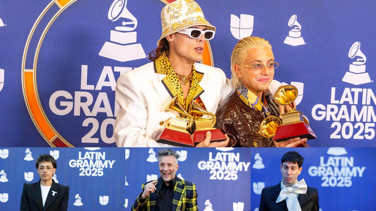 Ca7triel & Paco Amoroso, Trueno, Fito Páez y Mateo Sujatovich, de Conociendo Rusia, festejaron en los Latin Grammy 2025.