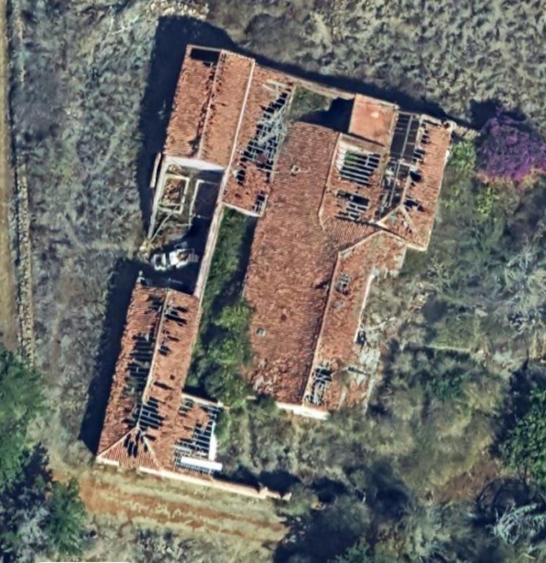 Vista aérea de la casa de D. Víctor Núñez Fuentes, situada en el entorno del Camino Viejo de Candelaria, en la zona de Geneto.