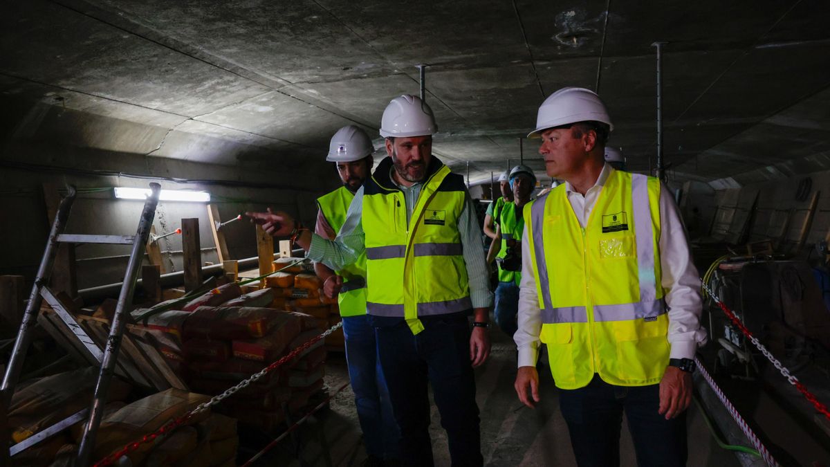 Visita dentro de las obras del Guiniguada.