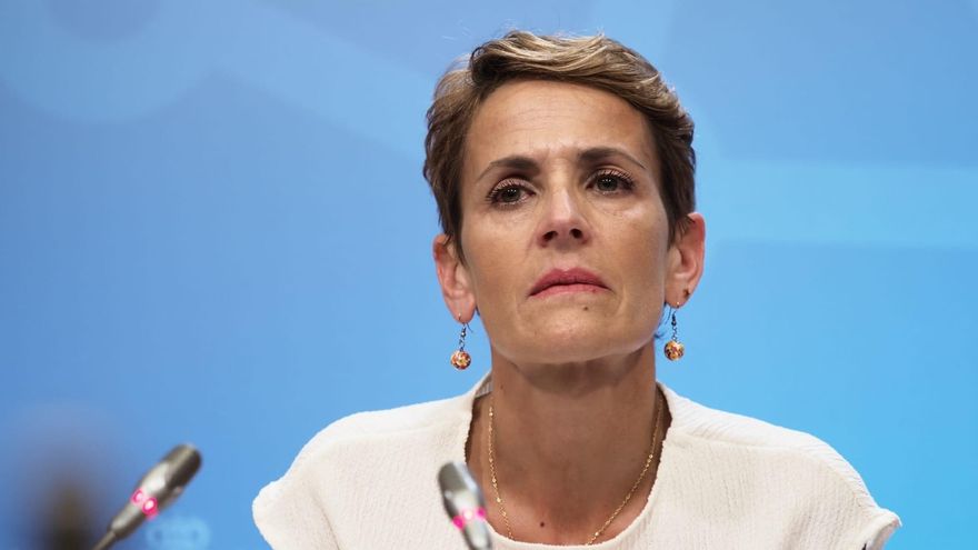 Chivite cries when talking about Santos Cerdán: "What I have read in the UCO report does not correspond to my friend"