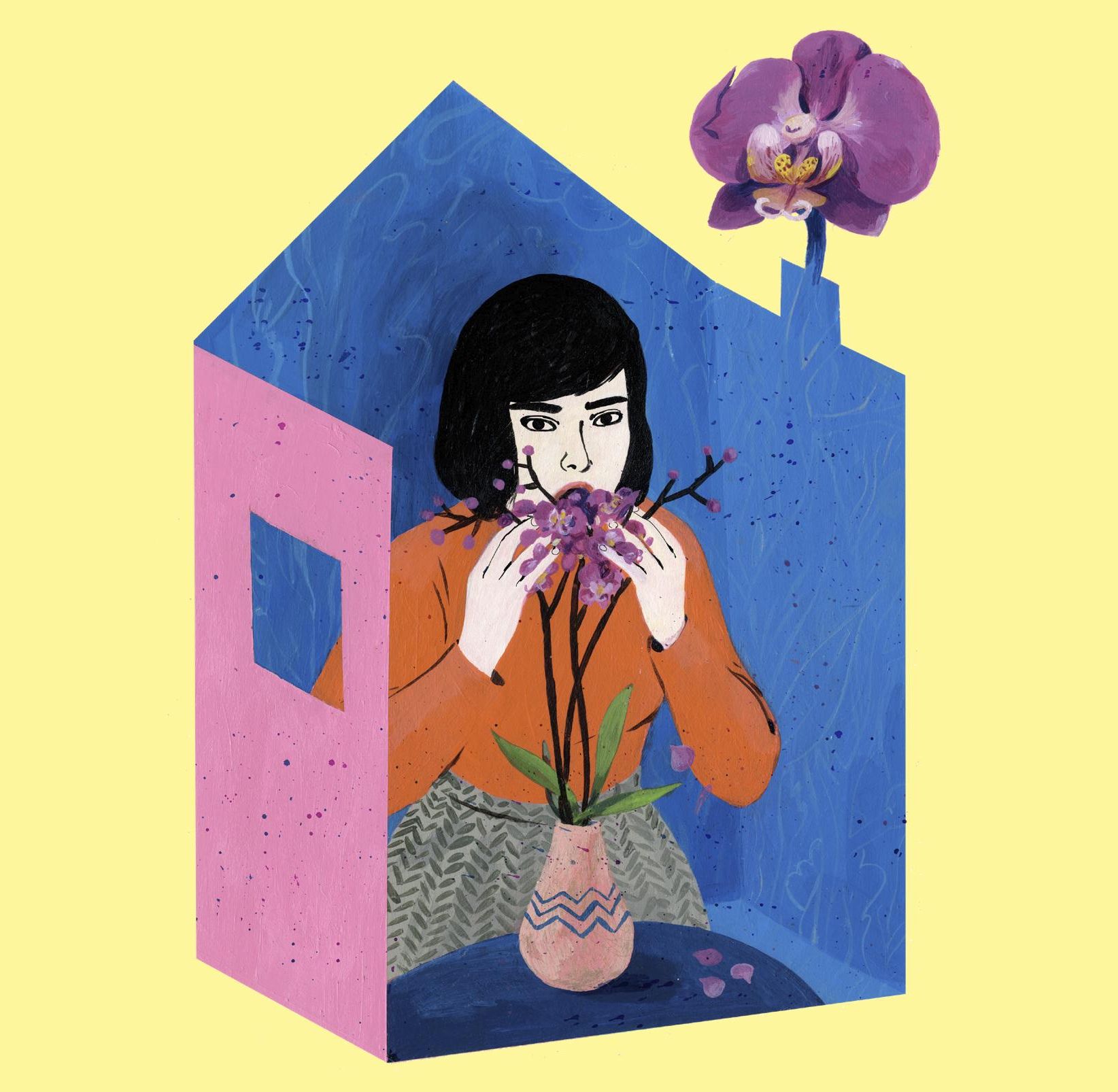 Ilustración de Carmen Segovia que aparece en la portada de 'En la casa de los sueños'