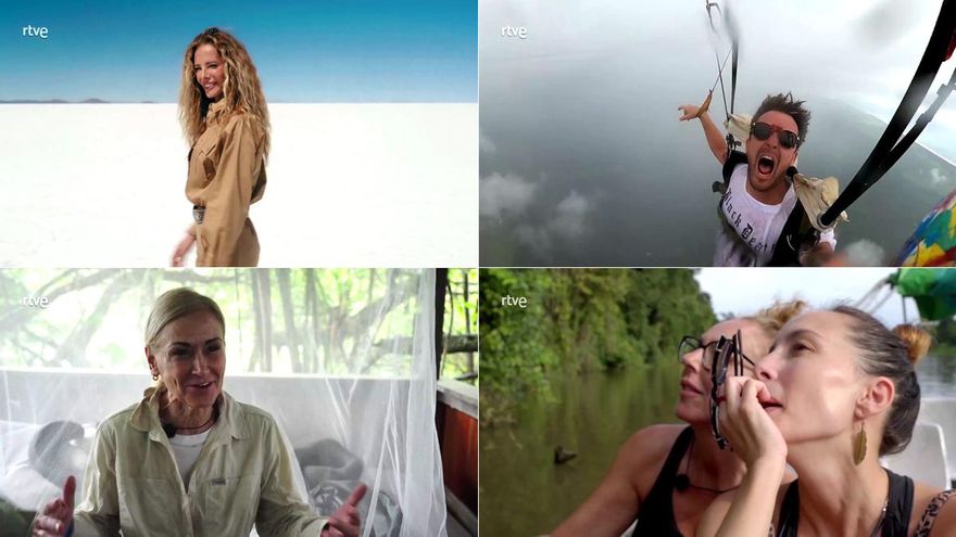 RTVE muestra nuevas imágenes de 'Hasta el fin del mundo' con sus famosos en carrera... ¡hasta por aire!