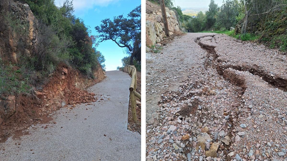 Desprendimientos en la vía verde de Córdoba