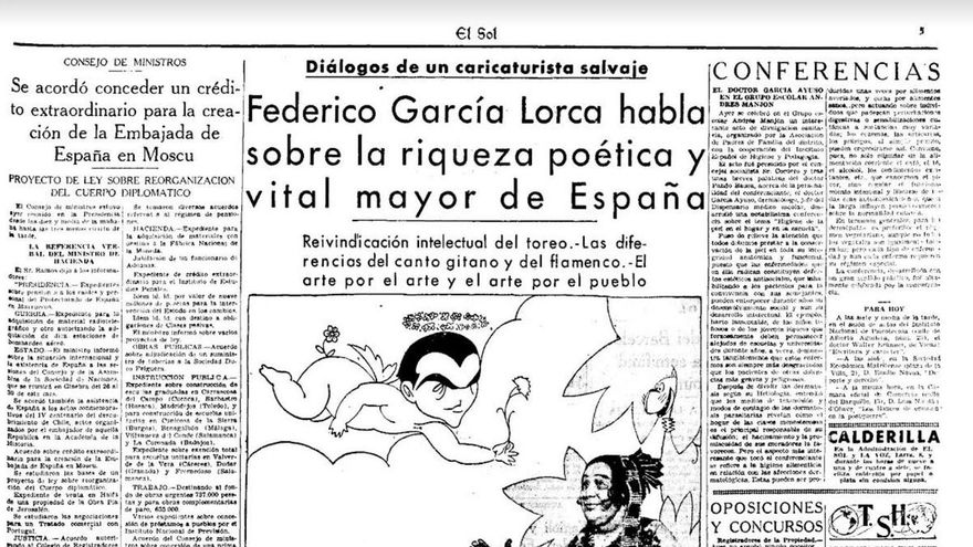 El “yo soy español” de Lorca en su última entrevista: más cerca del “chino bueno” que del “español malo”