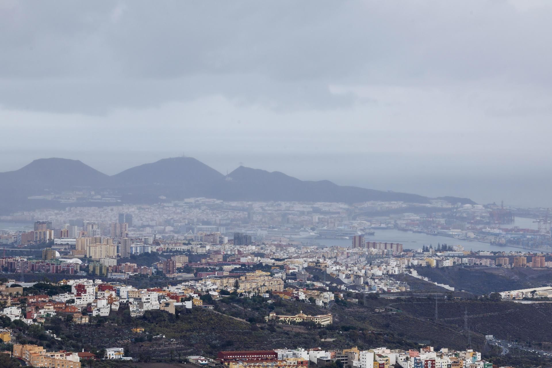 En la imagen, lluvias sobre Las Palmas de Gran Canaria.  