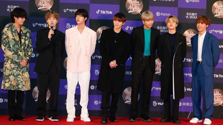 En la imagen, los integrantes del exitoso grupo surcoreano BTS.