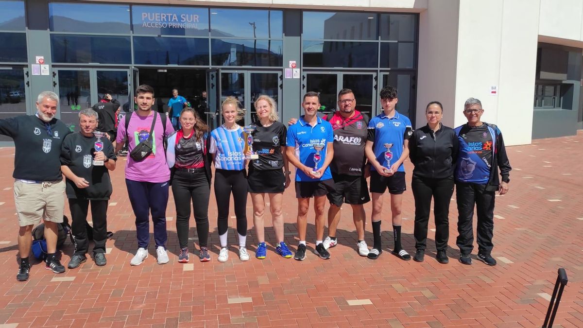 Parte de la expedición canaria desplazada a Andalucía