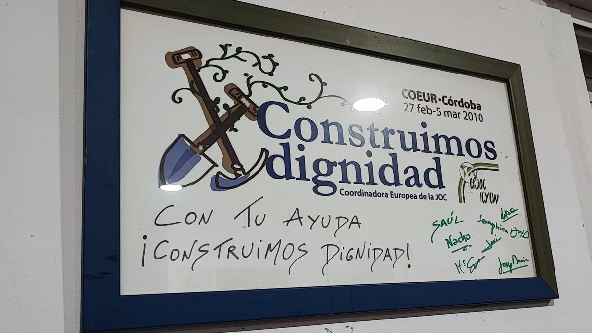 Cartel conmemorativo de la reunión de la Coordinadora Europea (COEUR) de JOC celebrada en Córdoba en 2010. Autor: Miguel Ángel Peña Muñoz