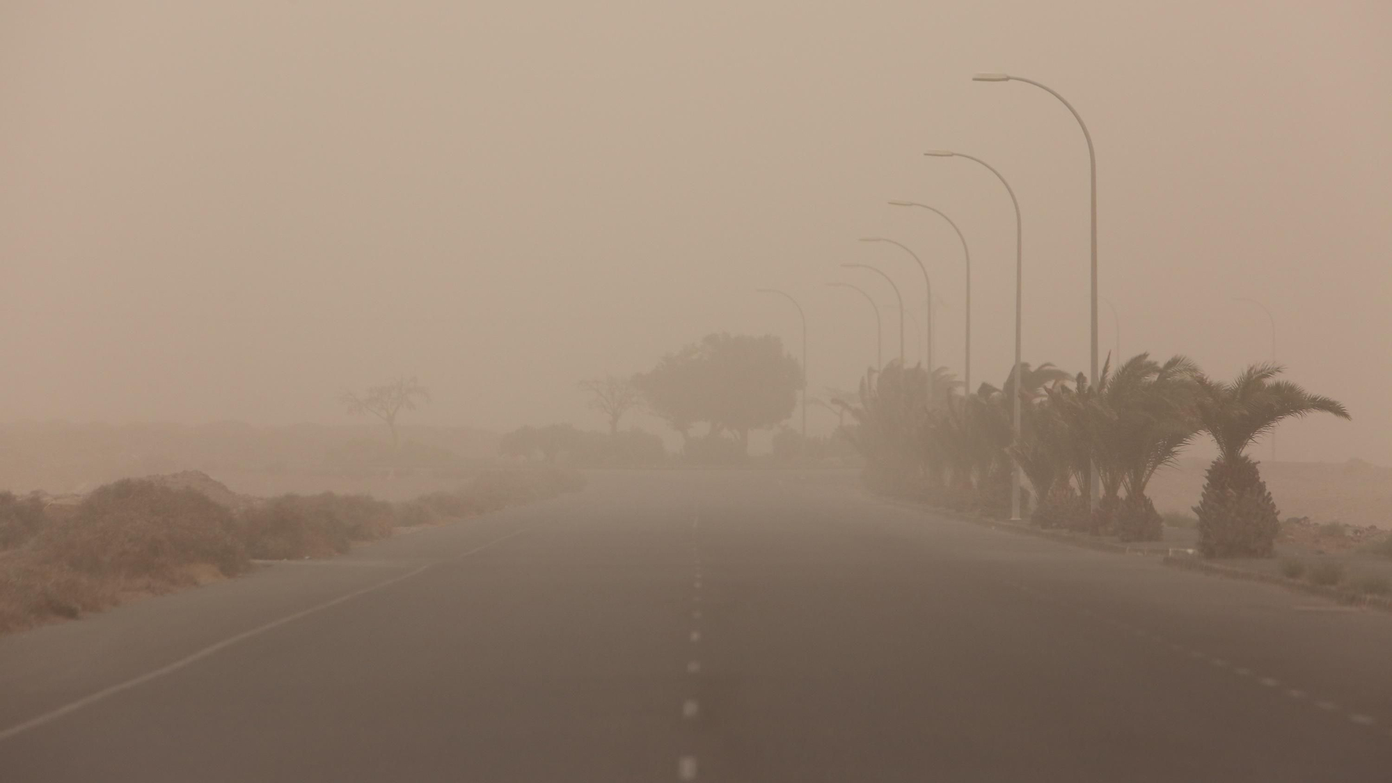Calima en el Castillo de Romeral.