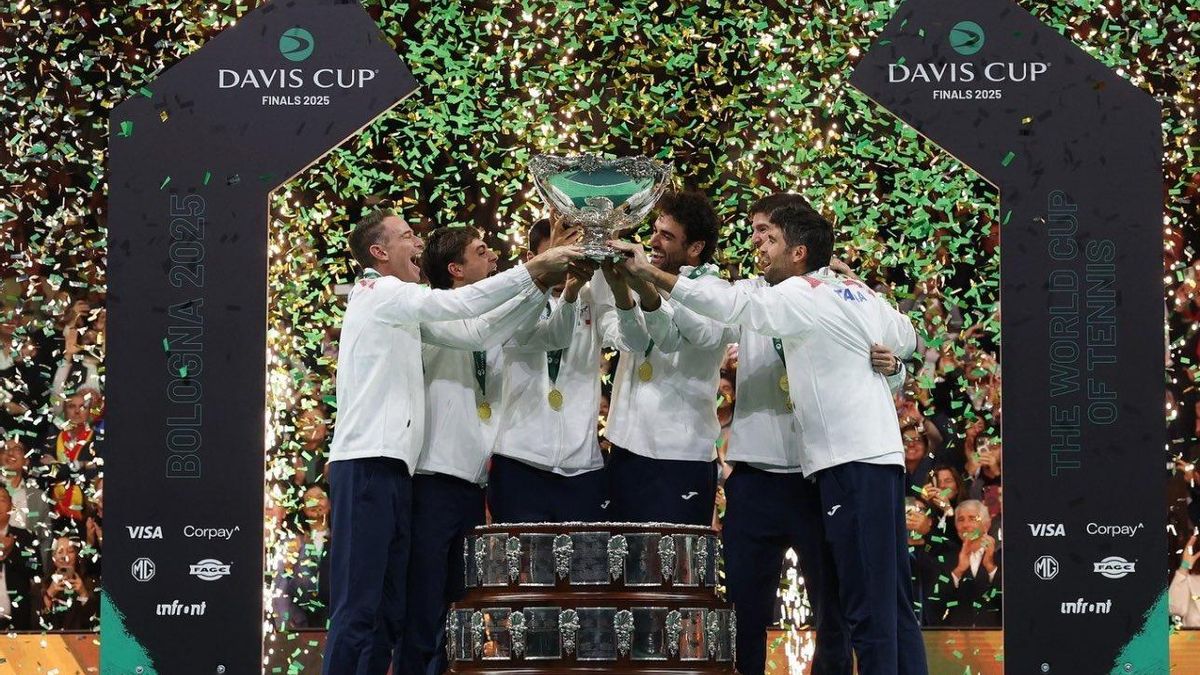 Sin sus figuras (Sinner y Musetti), Italia último campeón de la Davis en casa