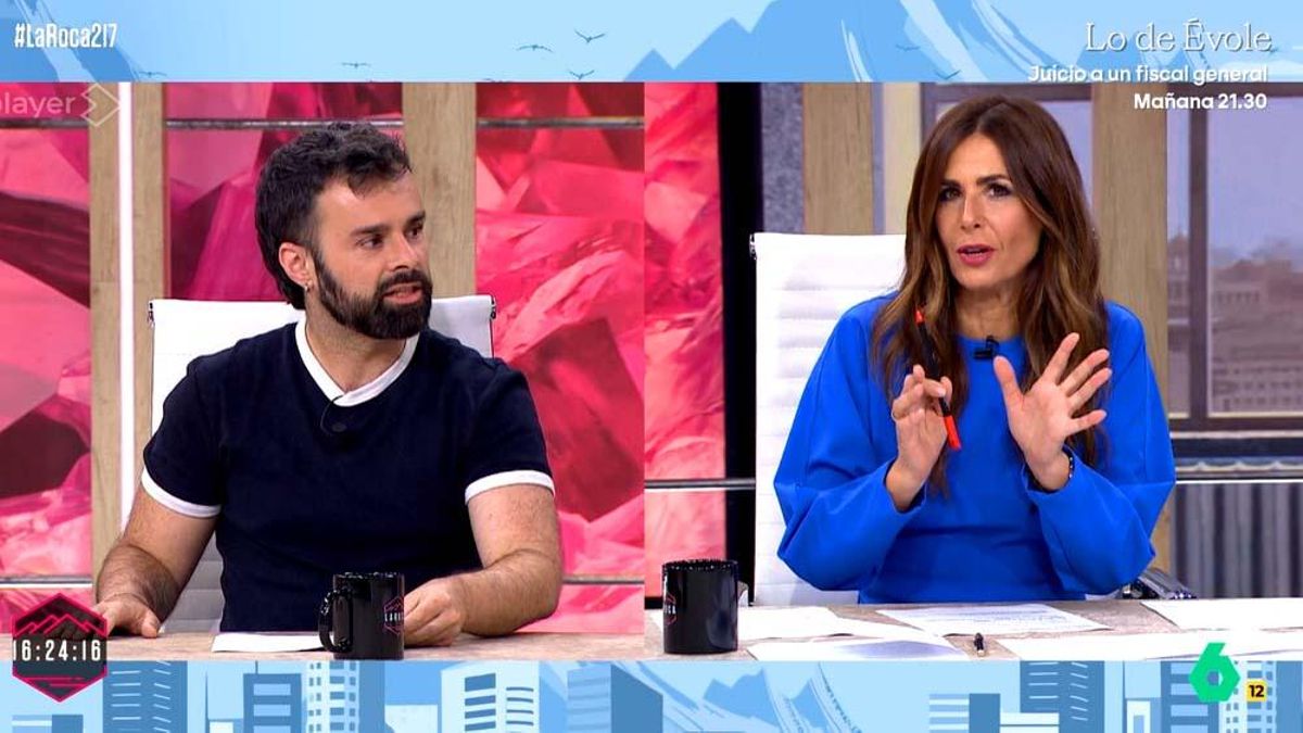 Ricardo Moure y Nuria Roca, en el plató de 'La Roca'