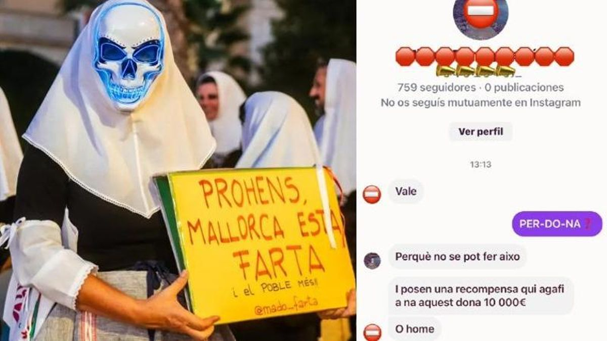 La activista tras la calavera 'Madò Farta' denuncia amenazas por su lucha contra la turistificación: "No me harán callar"