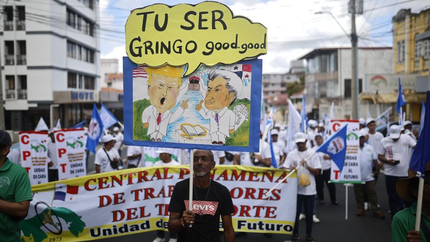Sindicatos marchan contra las "políticas neoliberales" del Gobierno de Panamá