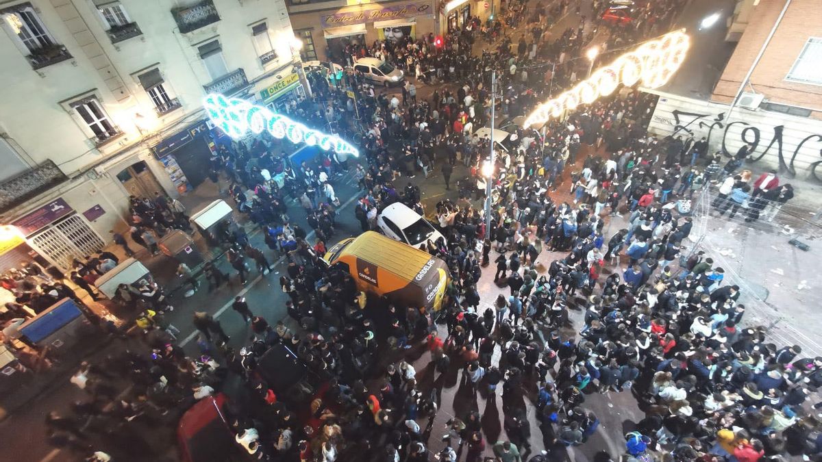 Botellón el pasado sábado 12 de marzo en Russafa.