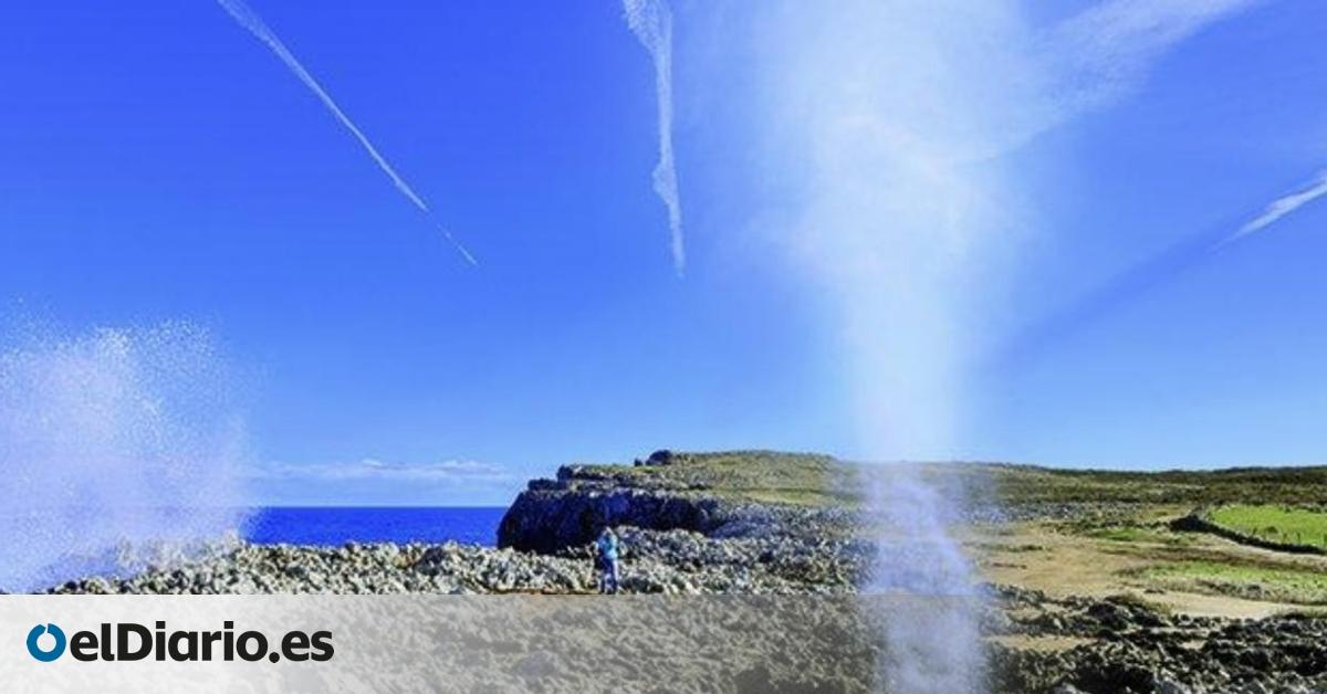 Las grietas de estos acantilados se llaman bufones y son un auténtico espectáculo del Cantábrico