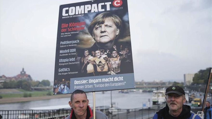 Islamófoba Pegida exhibe fuerza en Dresde, en medio de crisis de refugiados