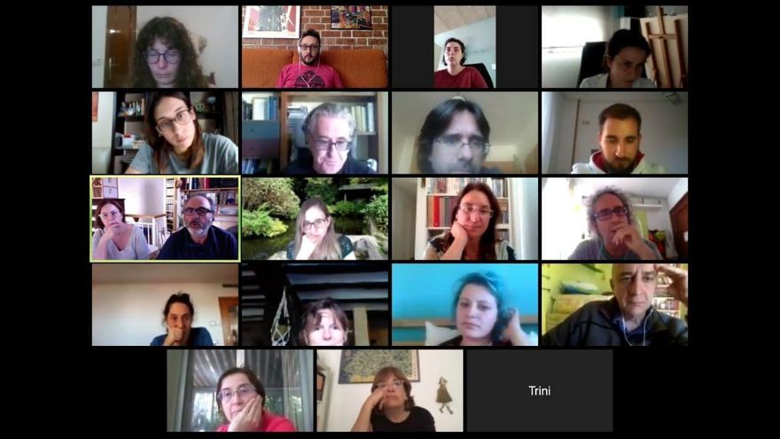 Algunas de las personas integrantes del Observatorio de Salud Comunitaria, en una de sus reuniones