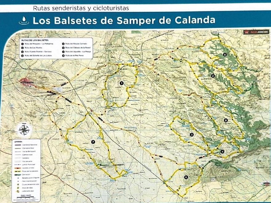 Las ocho rutas creadas alrededor de los balsetes, pozos y mases