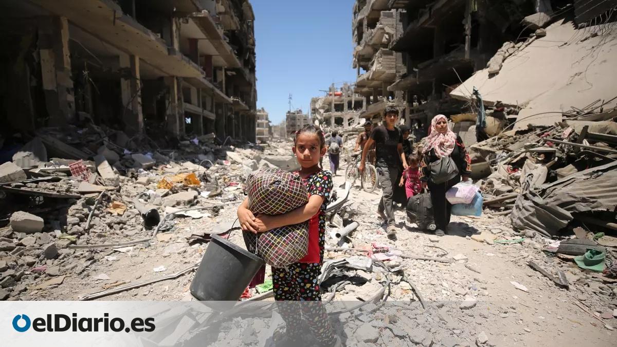 Concentración por la crisis de derechos humanos en Gaza con el lema ...