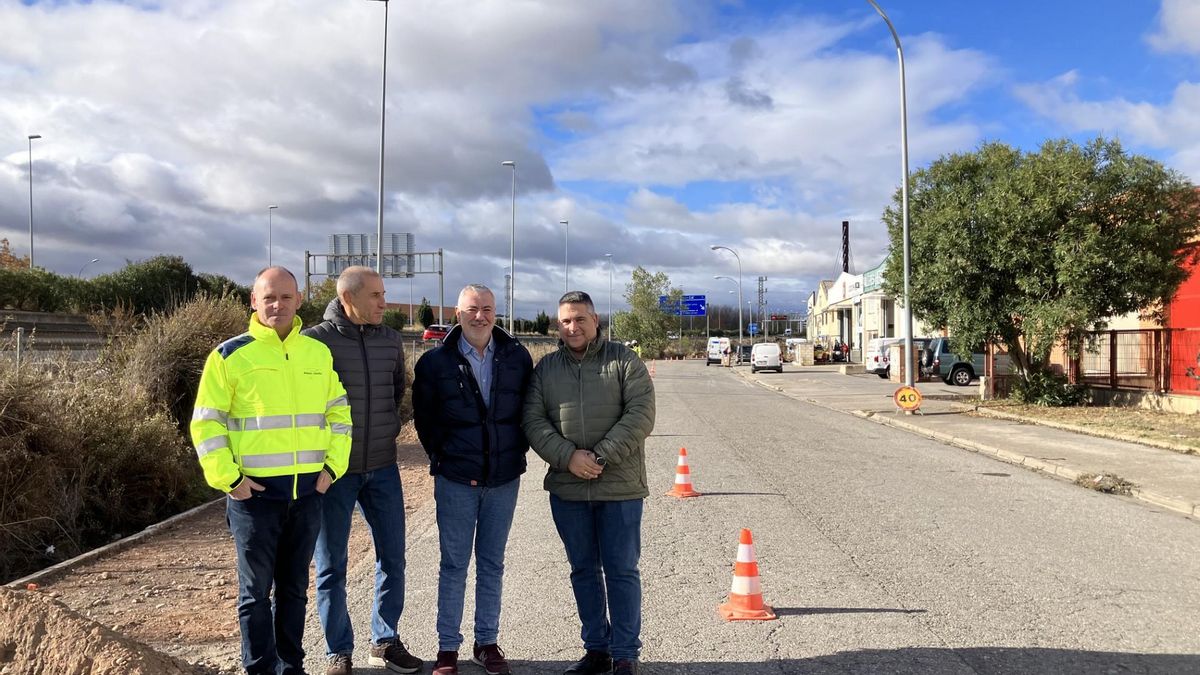 Comienzan las obras de mejora en una vía de acceso al polígono industrial La Portalada de Logroño