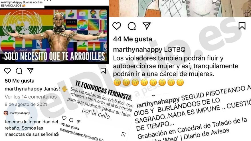 Mensajes ultras de la presidenta de las Cortes de Aragón, Marta Fernández
