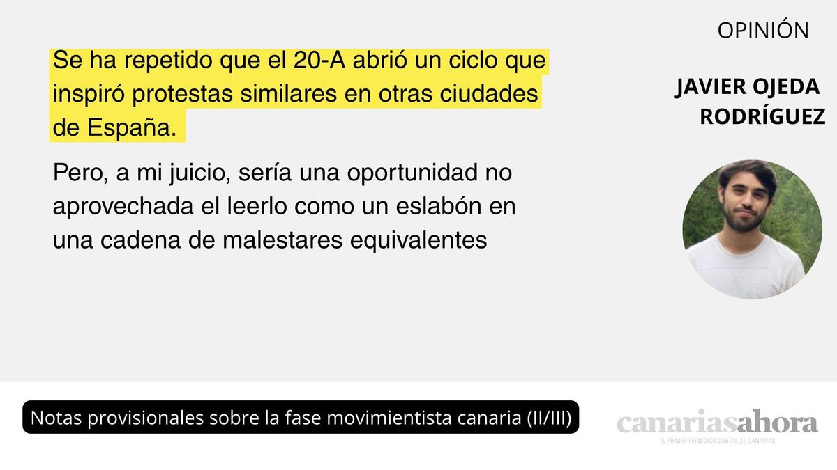 Notas provisionales sobre la fase movimientista canaria (II/III)