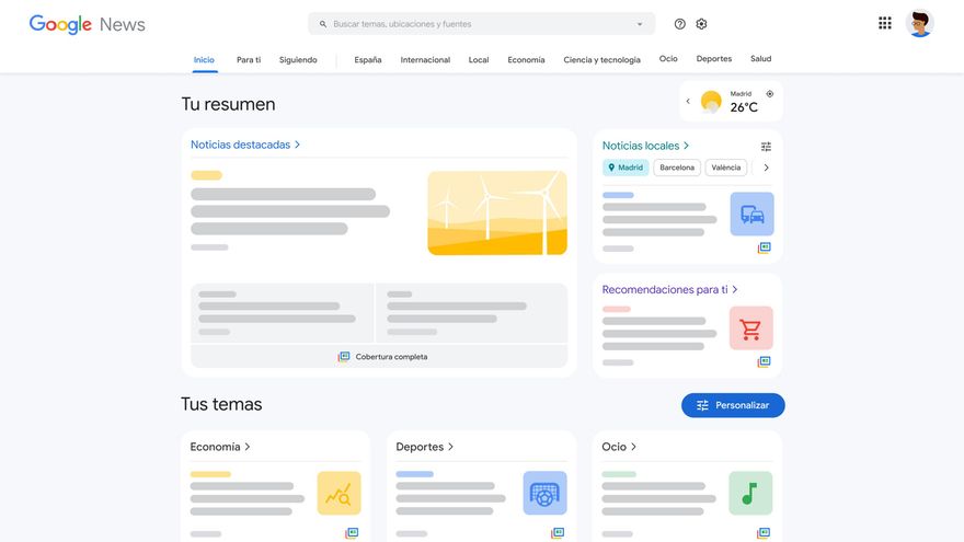 El nuevo Google News se relanza hoy en España tras los cambios en las leyes de copyright