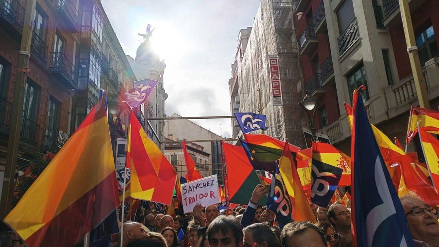 Manifestación contra la amnistía en Valladolid