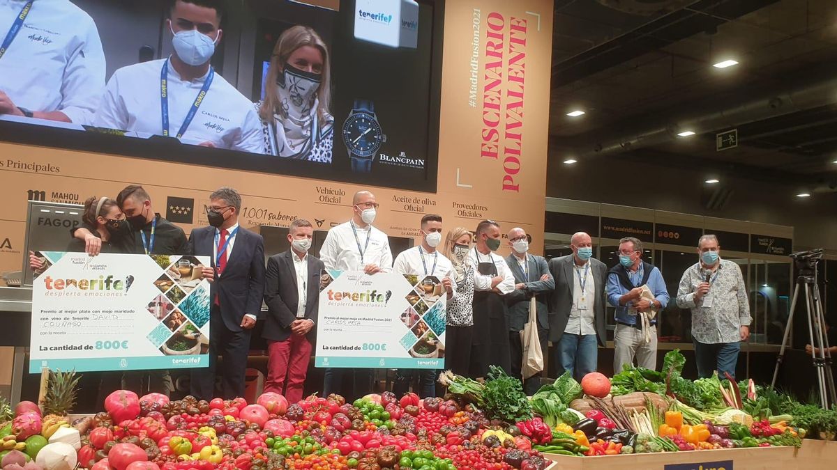 Los ganadores del concurso de mojos canarios