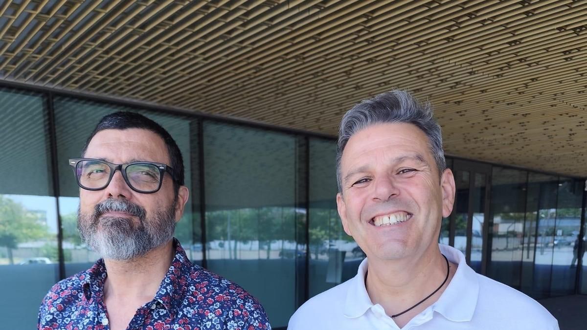 Adolfo Carrillo y Antonio Manuel, esta semana tras reencontrarse en la Ciudad de la Justicia de Córdoba