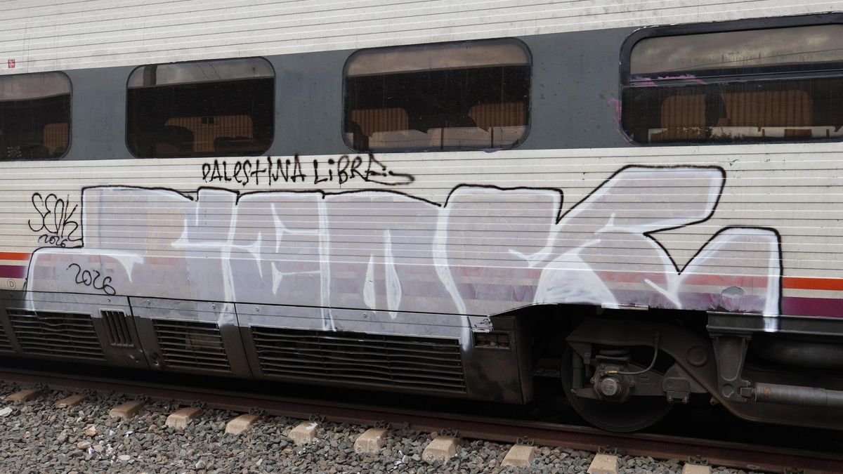 Detenido un hombre en Huesca por unos grafitis en trenes que causaron daños por más de 22.000 euros