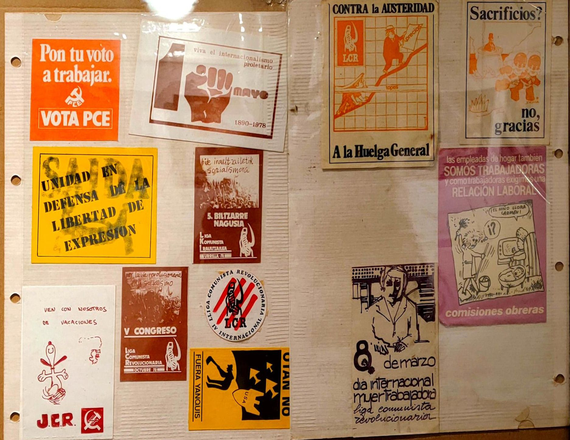 Exposición Pegatinas de la Transición