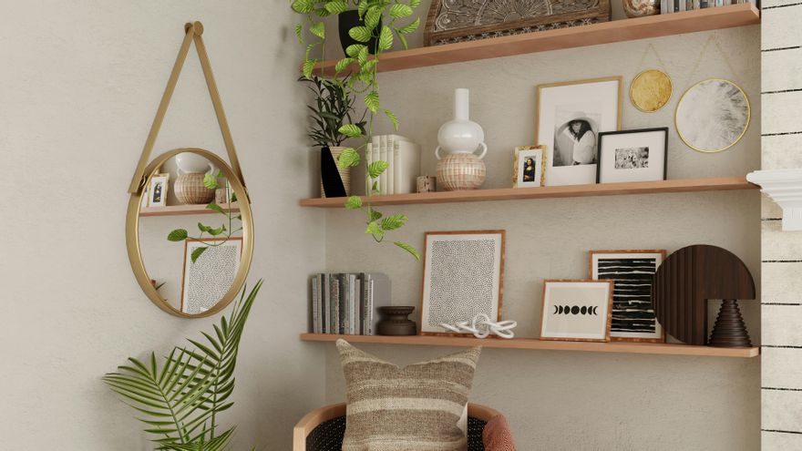 Las baldas abiertas pueden adaptarse a diferentes espacios y alturas.