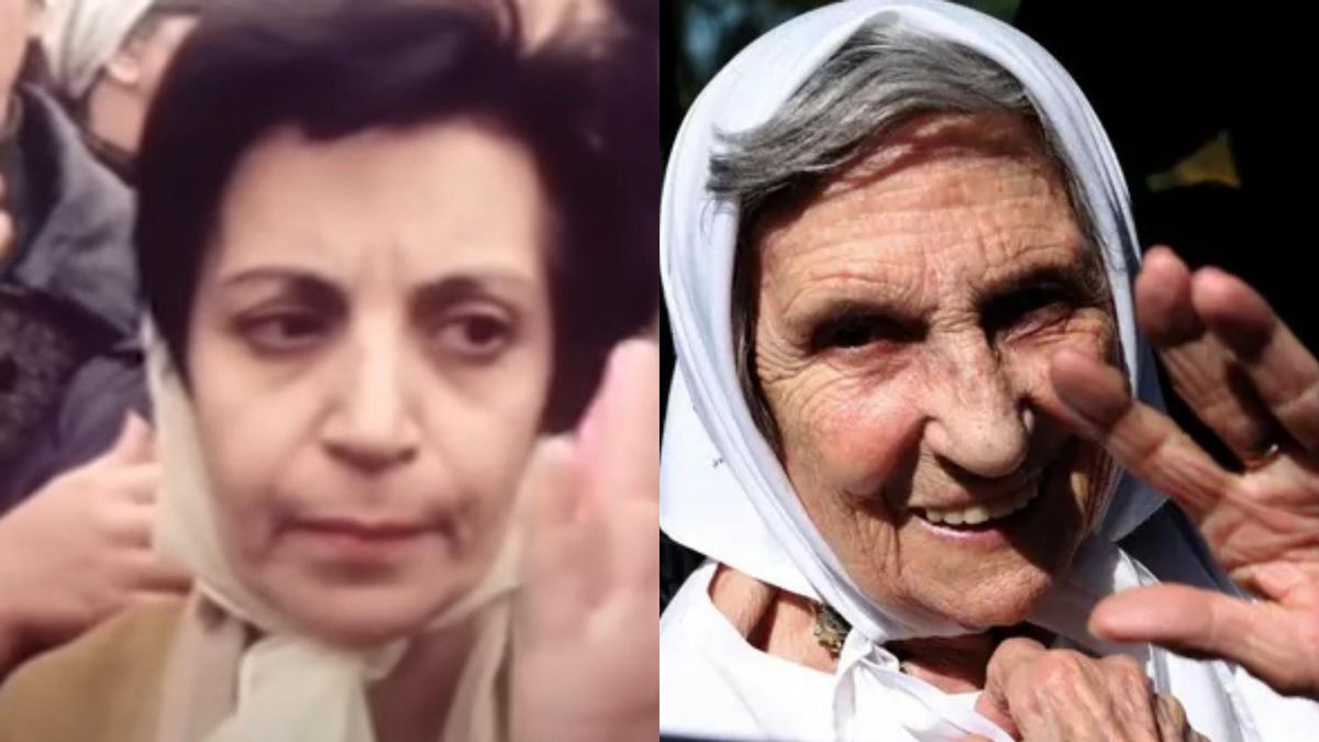Enriqueta Asunción Rodríguez de Maroni y Dolores Noemí López Candal de Rigoni, incansables luchadoras de Madres de Plaza de Mayo.