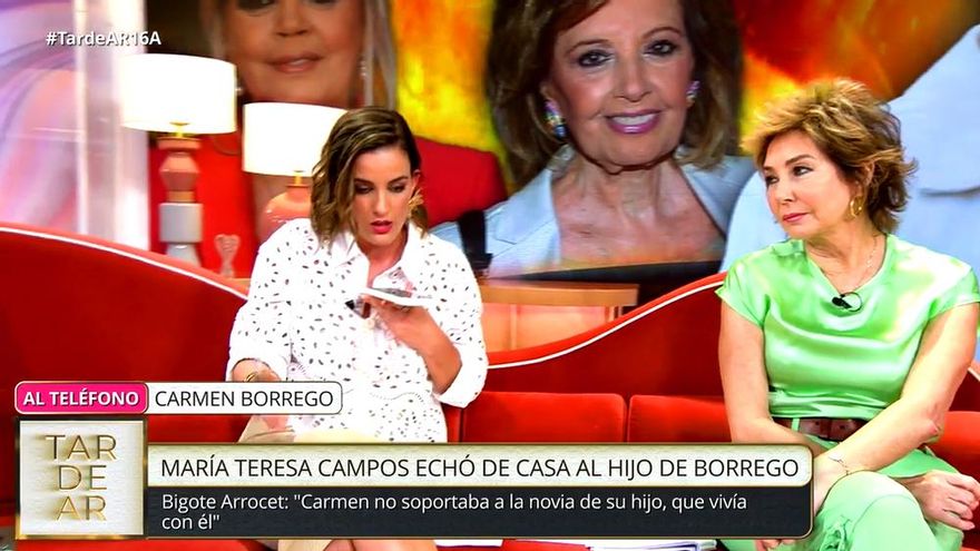 Carmen Borrego llamó muy enfadada a 'TardeAR' para desmentir una noticia: "El que difame a mi madre será demandado"