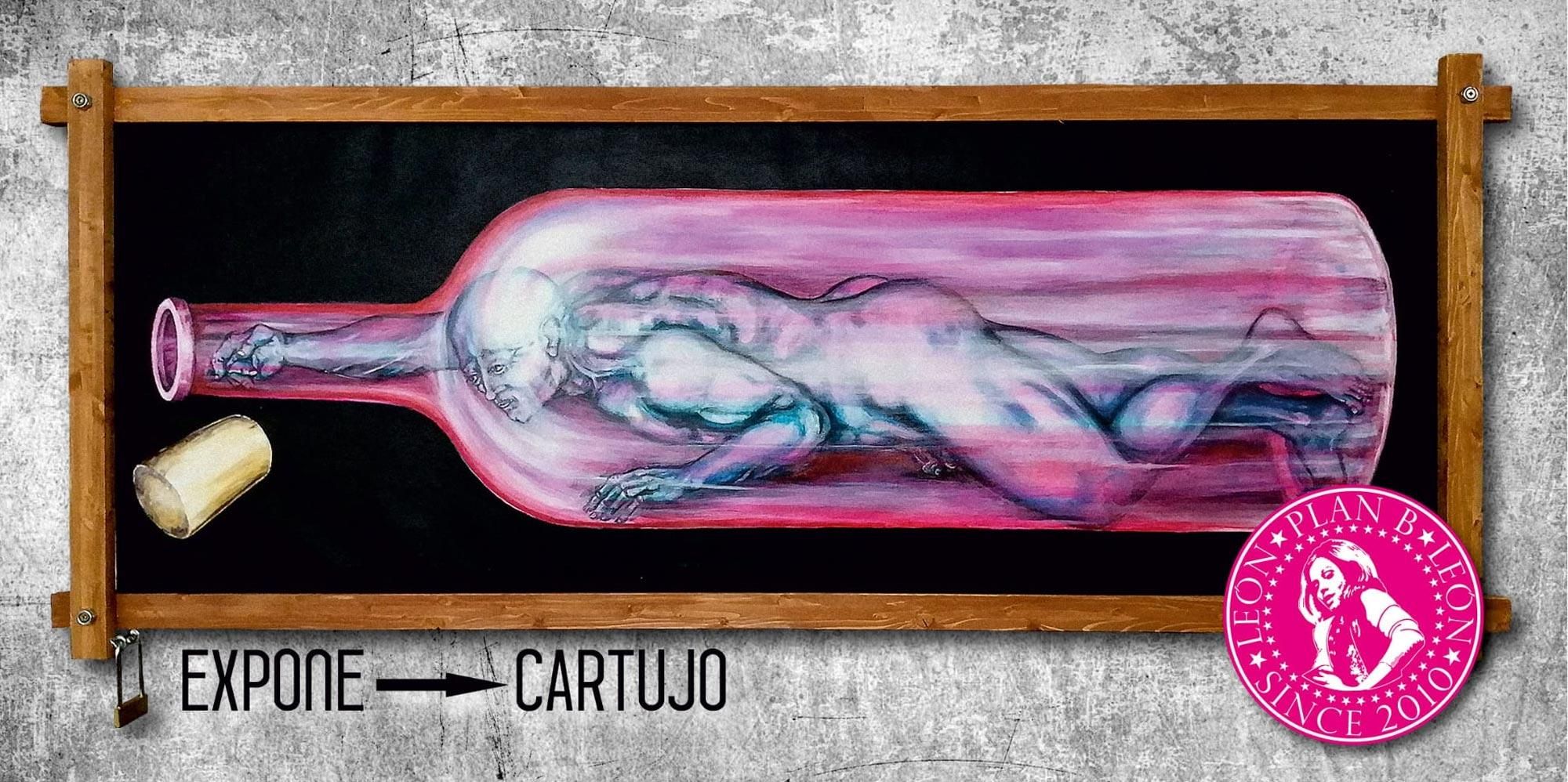 Otro de los cuadros de la serie 'Embotellados' de Alejandro Cartujo Malaspina.