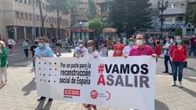 Concentración en Albacete FOTO: CCOO