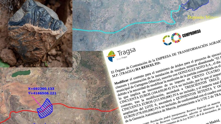 El depósito minero más peligroso de Murcia fue sellado en 2024 con tierra contaminada por metales pesados
