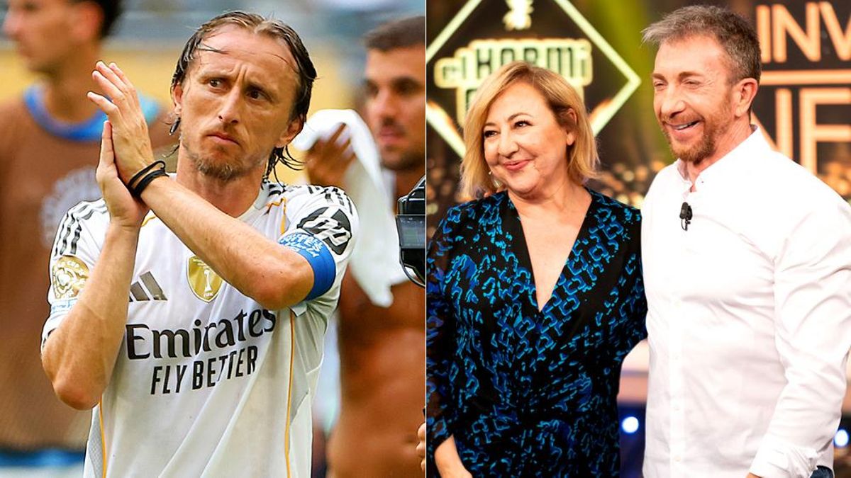 Luka Modric en el Real Madrid, y Pablo Motos junto a Carmen Machi en el final de temporada de 'El Hormiguero'