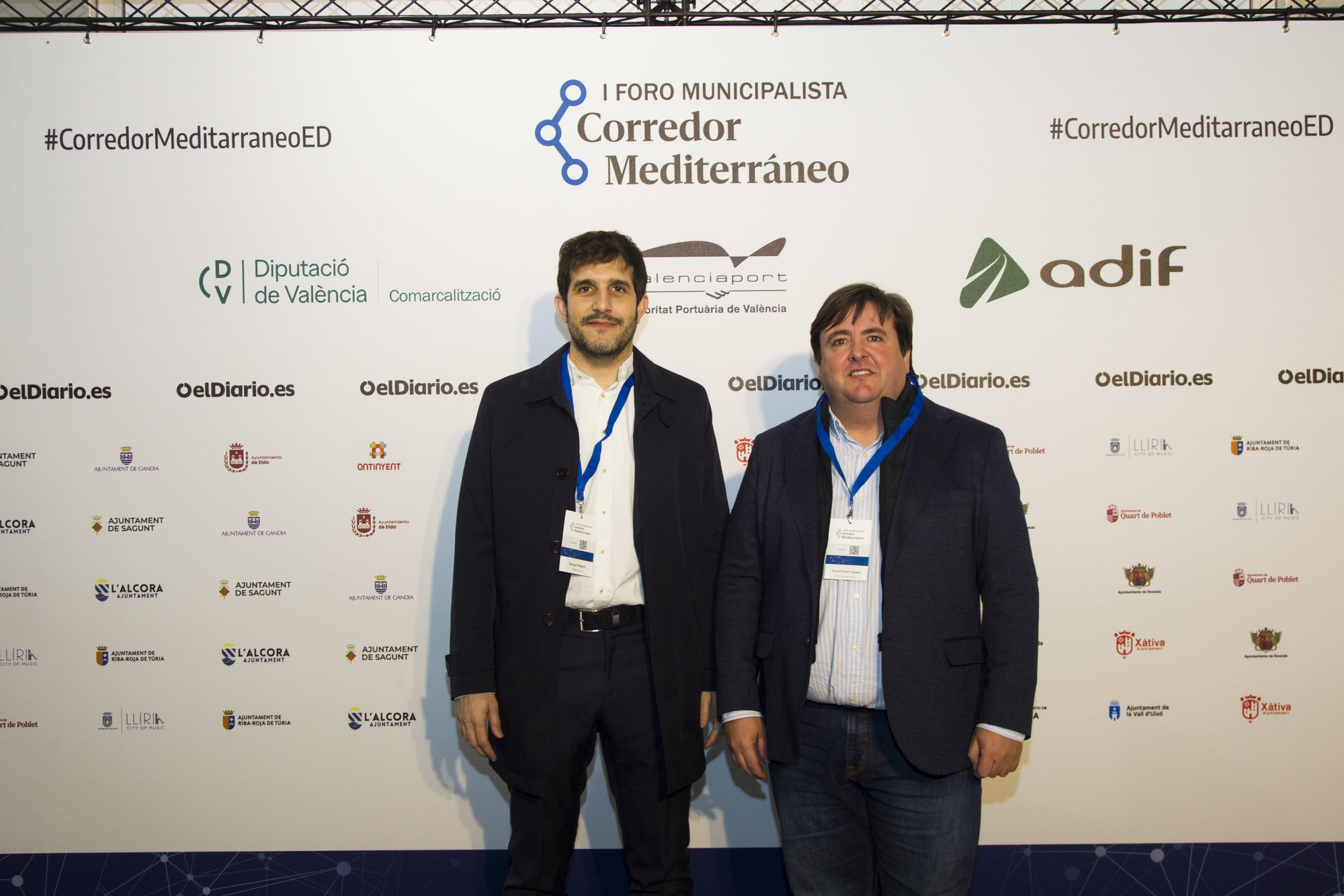 Sergi Pitarch y el diputado autonómico de Compromís Vicent Granell.