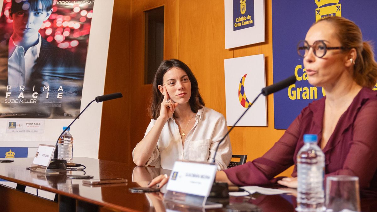 Guacimara Medina y Vicky Luengo, en la presentación de 'Prima Facie'.