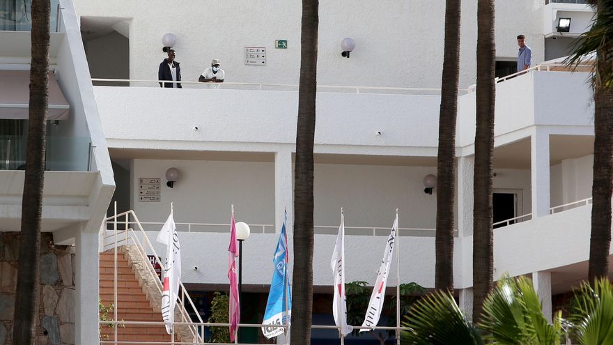 Personas migrantes albergadas en hoteles al sur de Gran Canaria