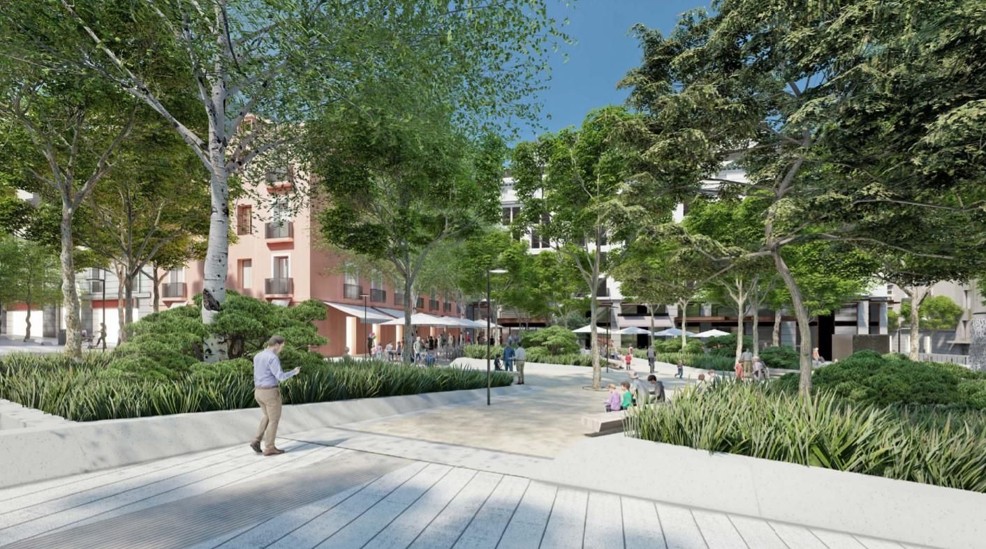 El proyecto de reforma de la Plaza del Carmen de Madrid y su aparcamiento, en imágenes