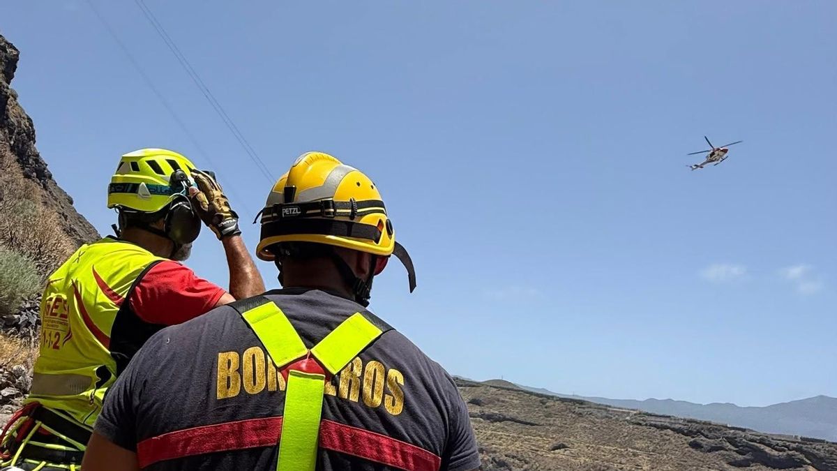 Rescatado un senderista en la bajada de El Time al Puerto de Tazacorte