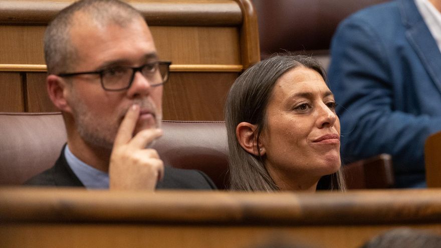 La diputada y portavoz de Junts en el Congreso, Miriam Nogueras, durante una sesión plenaria, en el Congreso de los Diputados, a 12 de diciembre de 2023, en Madrid (España).