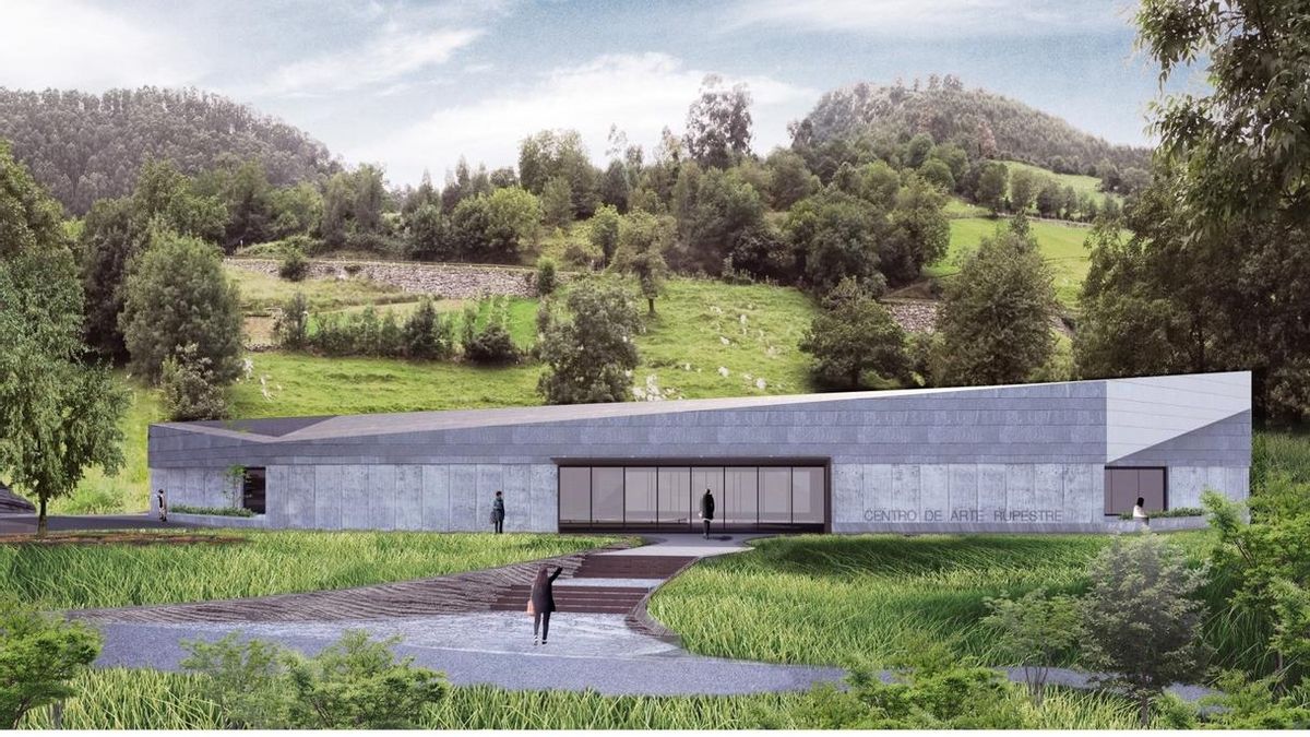 Infografía del futuro Centro de Interpretación del Arte Rupestre en Puente Viesgo